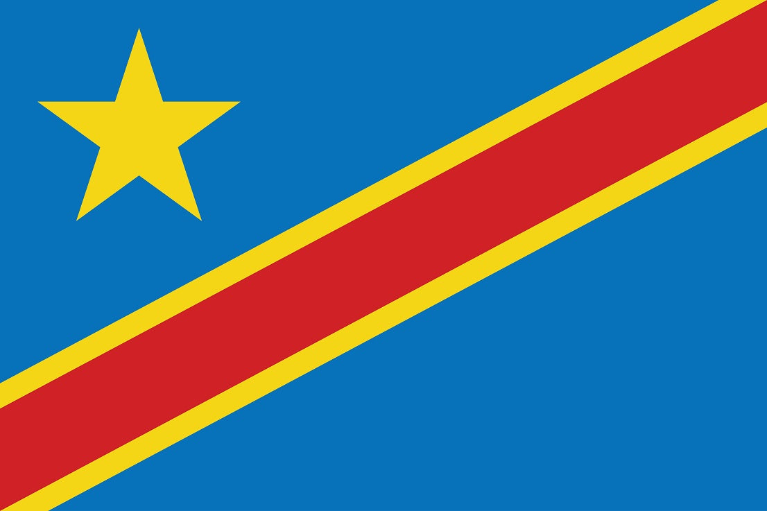 Autocollant drapeau du Congo 5-60cm Résistant aux intempéries F-FL-COD