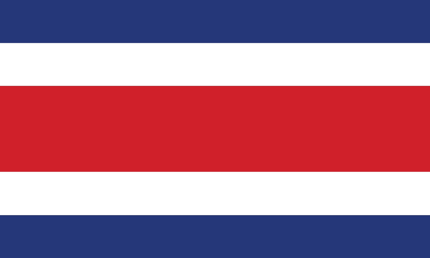 Autocollant drapeau du Costa Rica 5-60cm Résistant aux intempéries F-FL-COS