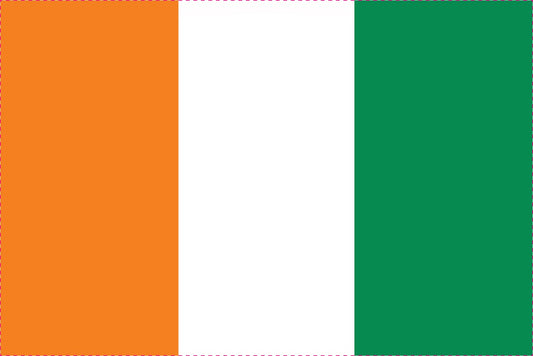 Autocollant drapeau de la République de Côte d'Ivoire 5-60cm Résistant aux intempéries F-FL-ELF