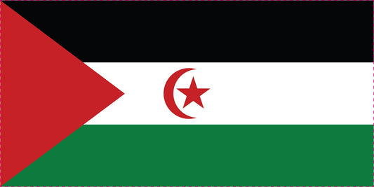 Autocollant drapeau du Sahara Occidental 5-60cm Résistant aux intempéries F-FL-ESH