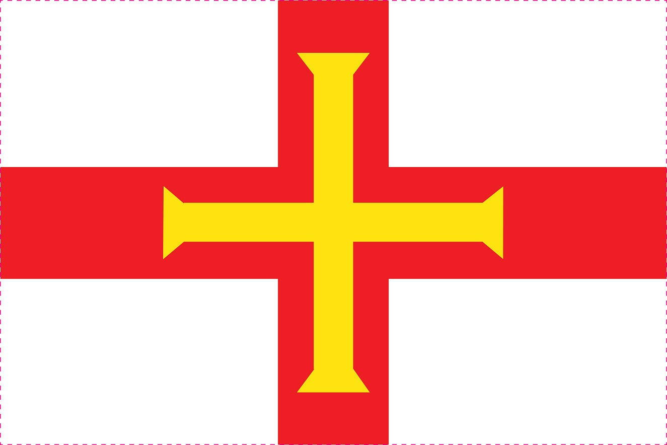 Autocollant drapeau de Guernesey 5-60cm Résistant aux intempéries F-FL-GUE