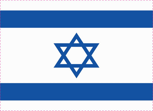 Autocollant drapeau d'Israël 5-60cm Résistant aux intempéries F-FL-ISR