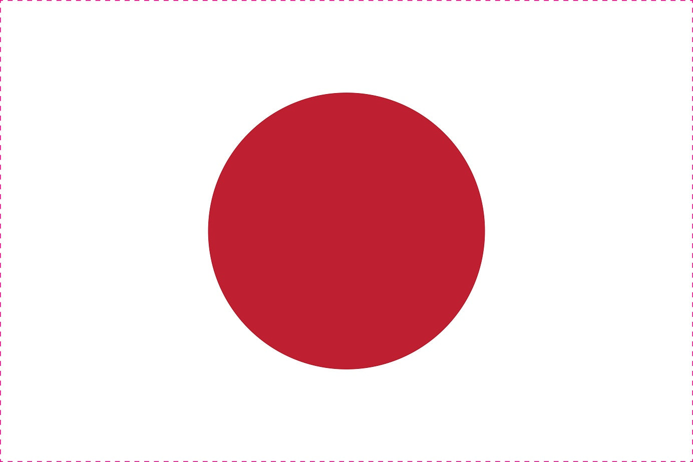 Autocollant drapeau du Japon 5-60cm Résistant aux intempéries F-FL-JAP