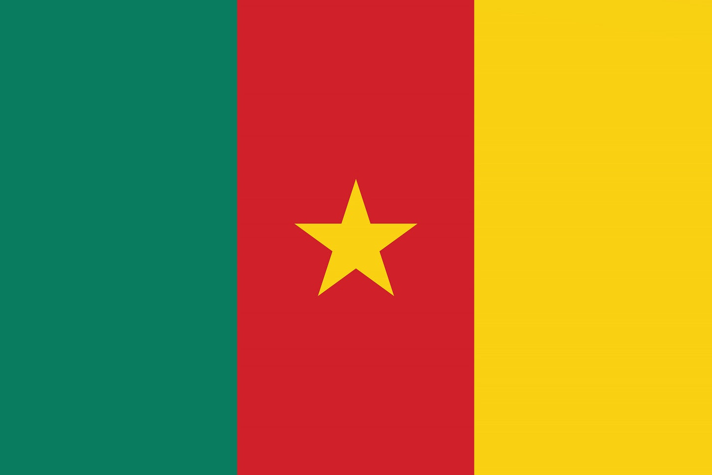 Autocollant drapeau du Cameroun 5-60cm Résistant aux intempéries F-FL-KAM