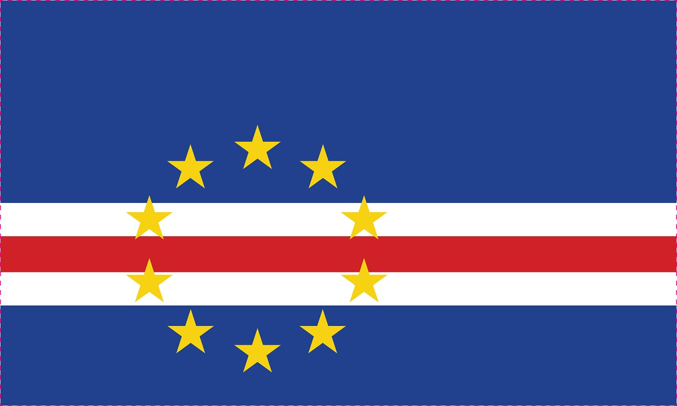 Autocollant drapeau du Cap-Vert 5-60cm Résistant aux intempéries F-FL-KPV