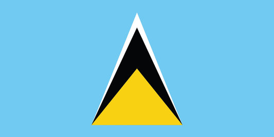 Autocollant drapeau de Sainte-Lucie 5-60 cm Résistant aux intempéries F-FL-LCA