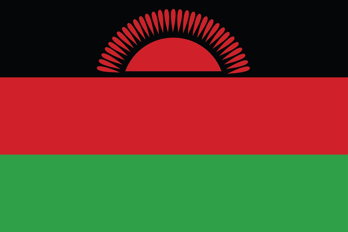Autocollant drapeau du Malawi 5-60 cm Résistant aux intempéries F-FL-MLW