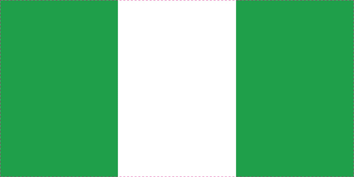 Autocollant drapeau du Nigeria 5-60 cm Résistant aux intempéries F-FL-NGE