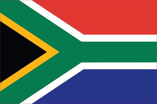 Autocollant drapeau de l'Afrique du Sud 5-60cm Résistant aux intempéries F-FL-SAF