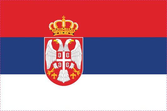 Autocollant drapeau de la Serbie 5-60 cm Résistant aux intempéries F-FL-SER