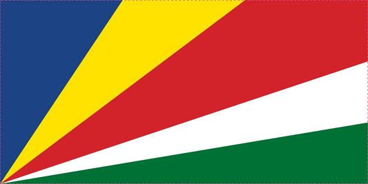 Autocollant drapeau des Seychelles 5-60 cm Résistant aux intempéries F-FL-SEY