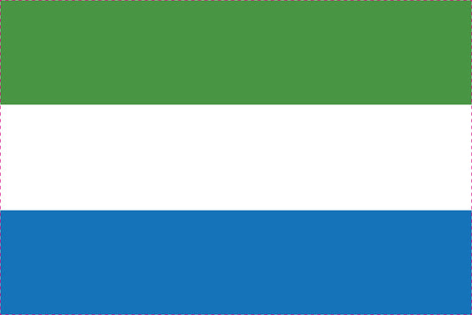 Autocollant drapeau de la Sierra Leone 5-60cm Résistant aux intempéries F-FL-SIE