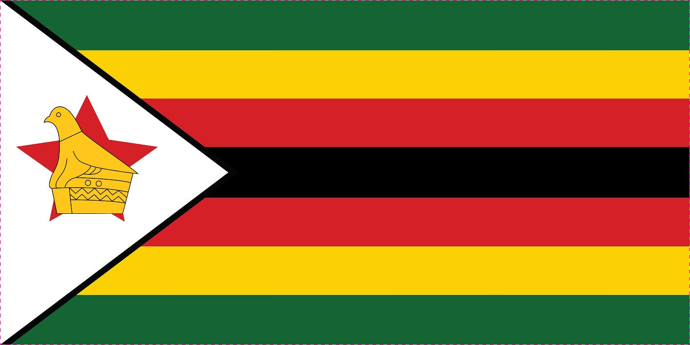 Autocollant drapeau du Zimbabwe 5-60cm Résistant aux intempéries F-FL-SIM