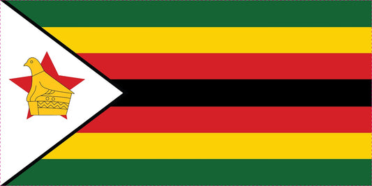 Autocollant drapeau du Zimbabwe 5-60cm Résistant aux intempéries F-FL-SIM