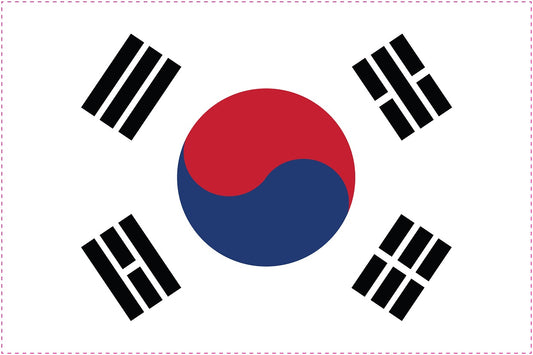 Autocollant drapeau de la Corée du Sud 5-60cm Résistant aux intempéries F-FL-SKO