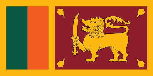 Autocollant drapeau du Sri Lanka 5-60cm Résistant aux intempéries F-FL-SLK