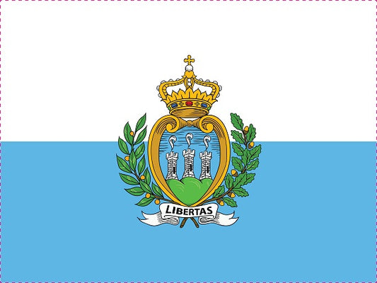 Autocollant drapeau de Saint-Marin 5-60 cm Résistant aux intempéries F-FL-SMR