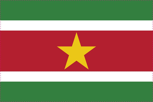 Autocollant drapeau du Suriname 5-60cm Résistant aux intempéries F-FL-SUR