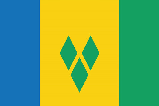 Autocollant drapeau de Saint-Vincent-et-lF-Grenadines 5-60cm Résistant aux intempéries F-FL-SVN