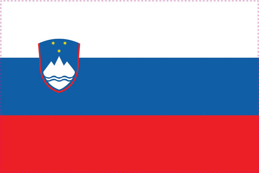 Autocollant drapeau de la Slovénie 5-60cm Résistant aux intempéries F-FL-SWN