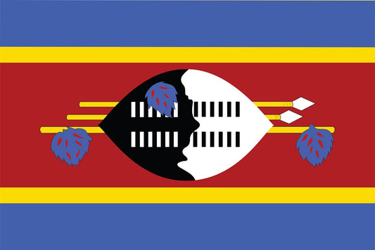 Autocollant drapeau du Swaziland 5-60cm Résistant aux intempéries F-FL-SWS