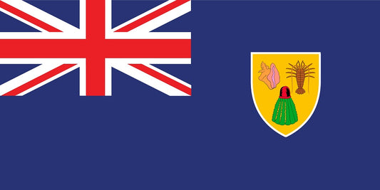 Autocollant drapeau des Îles TurquF-et-Caïques 5-60cm Résistant aux intempéries F-FL-TCN