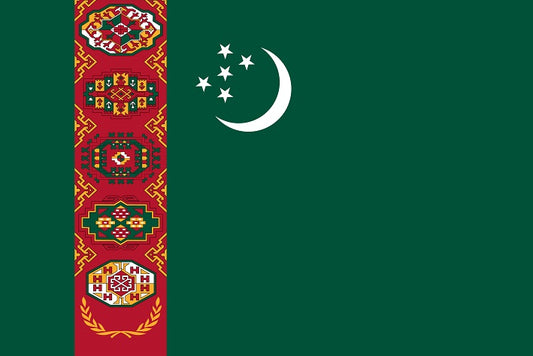 Autocollant drapeau du Turkménistan 5-60cm Résistant aux intempéries F-FL-TUR