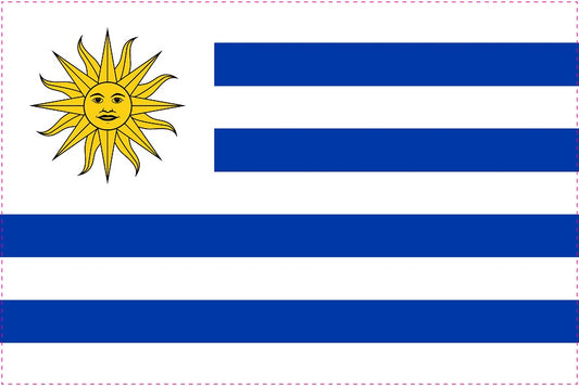 Autocollant drapeau de l'Uruguay 5-60cm Résistant aux intempéries F-FL-URG