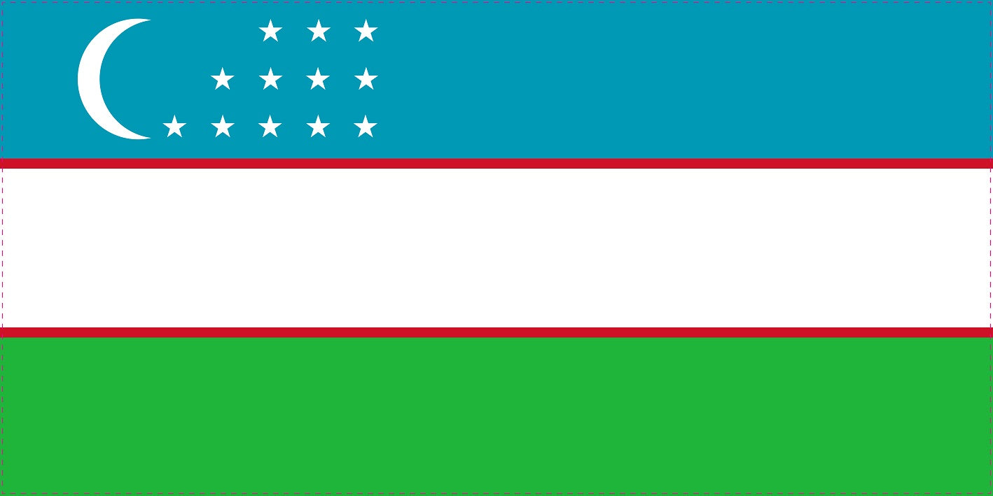 Autocollant drapeau de l'Ouzbékistan 5-60cm Résistant aux intempéries F-FL-USB