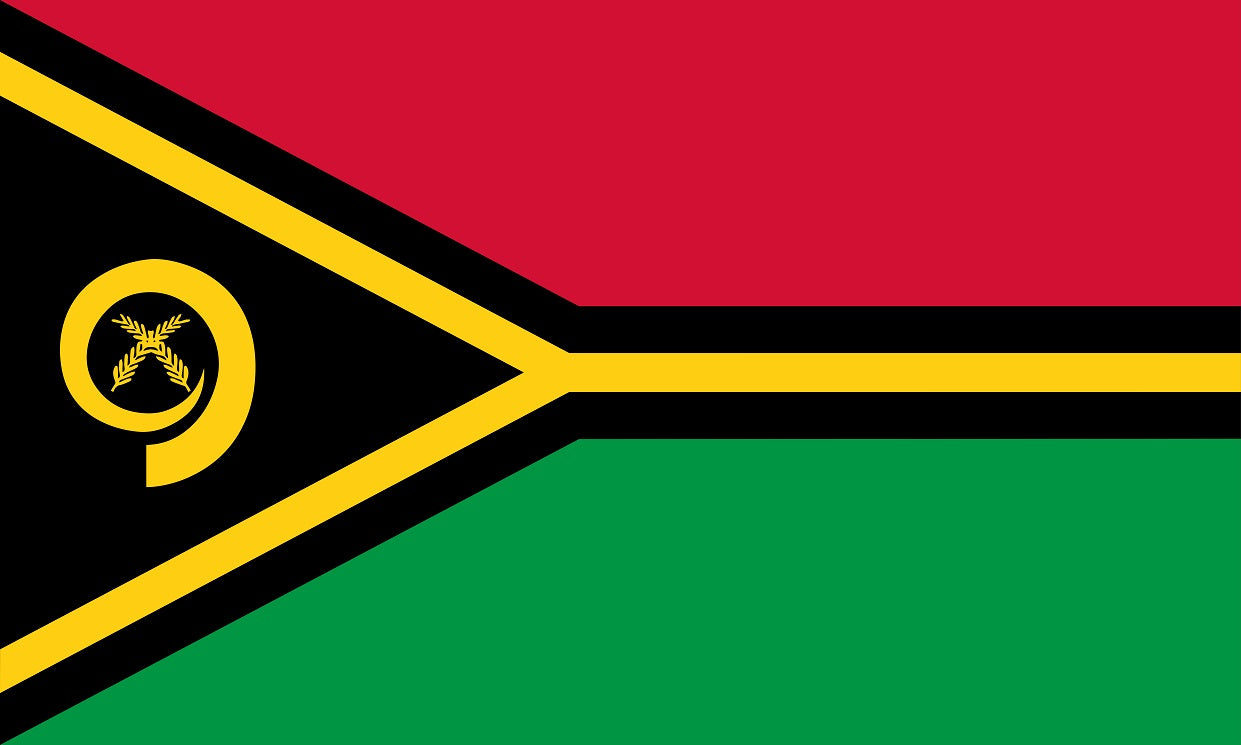 Autocollant drapeau du Vanuatu 5-60cm Résistant aux intempéries F-FL-VAN