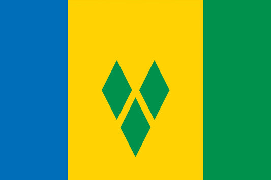 Autocollant drapeau de Saint-Vincent-et-lF-Grenadines 5-60cm Résistant aux intempéries F-FL-VCT