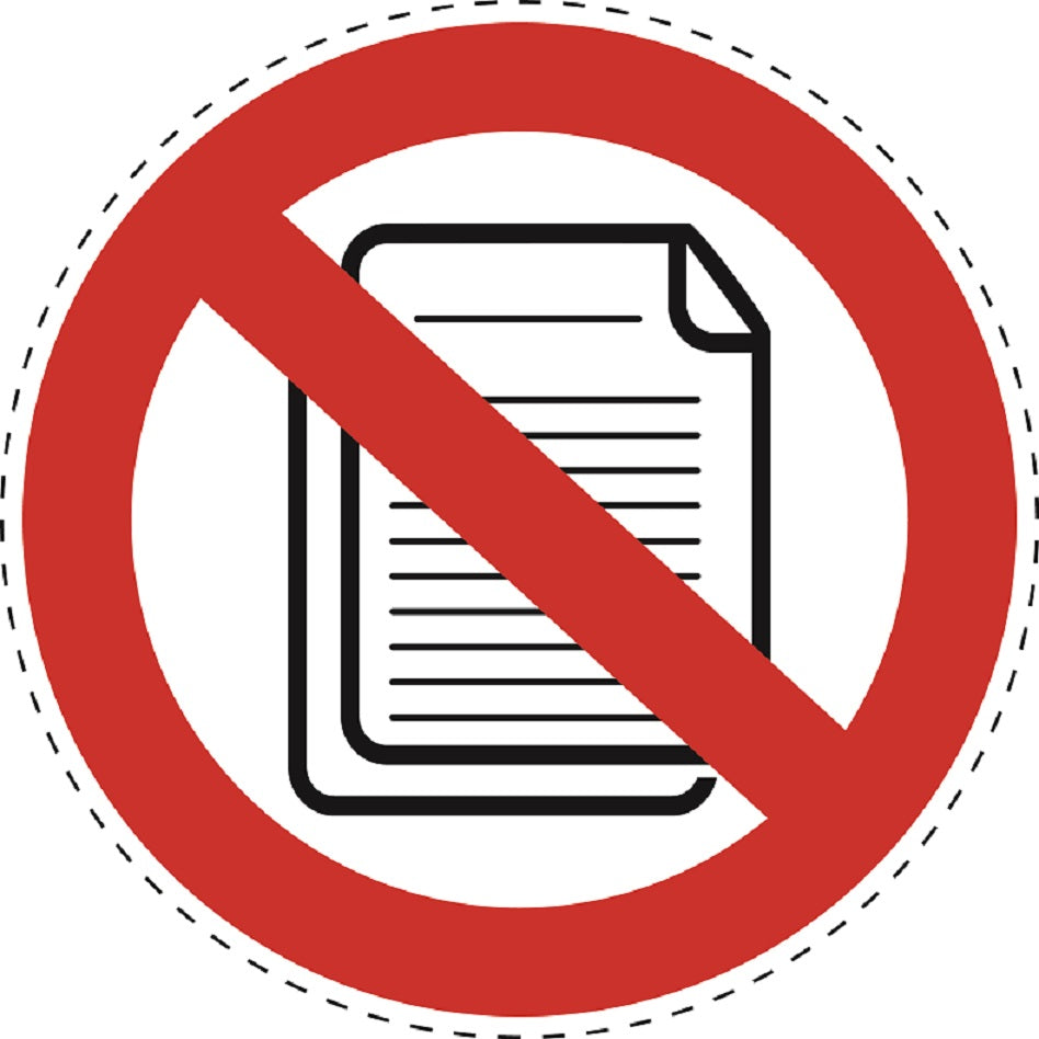 Autocollant d'interdiction "Interdit de copier" en plastique PVC, ES-SI20700