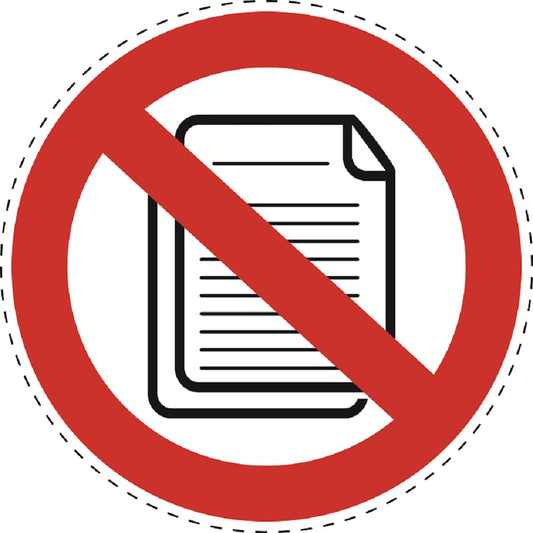 Autocollant d'interdiction "Interdit de copier" en plastique PVC, ES-SI20700