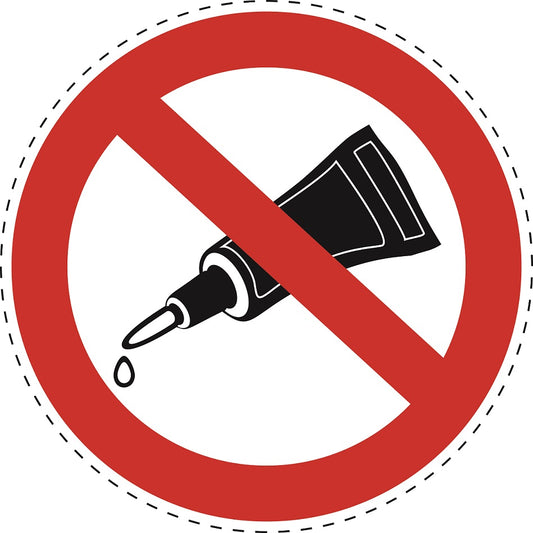Autocollant d'interdiction "Ne pas coller" en plastique PVC, ES-SI21400