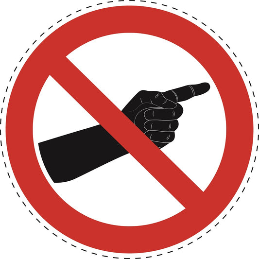 Autocollant d'interdiction "Ne pas pousser" en plastique PVC, ES-SI23000