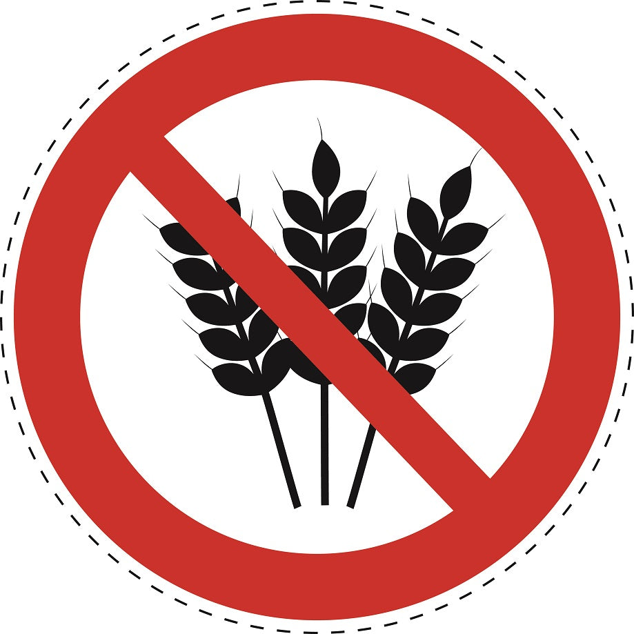 Autocollant d'interdiction "Sans gluten" en plastique PVC, ES-SI23400