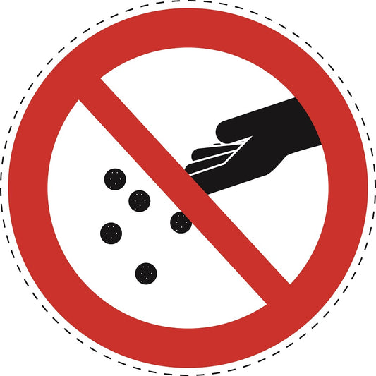 Autocollant d'interdiction "Pas de nourriture" en plastique PVC, ES-SI23700