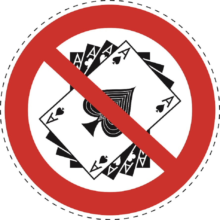 Autocollant d'interdiction "Pas de jeu" en plastique PVC, ES-SI24900