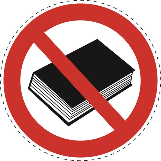 Autocollant d'interdiction "Pas de lecture" en plastiquePVC, ES-SI26700