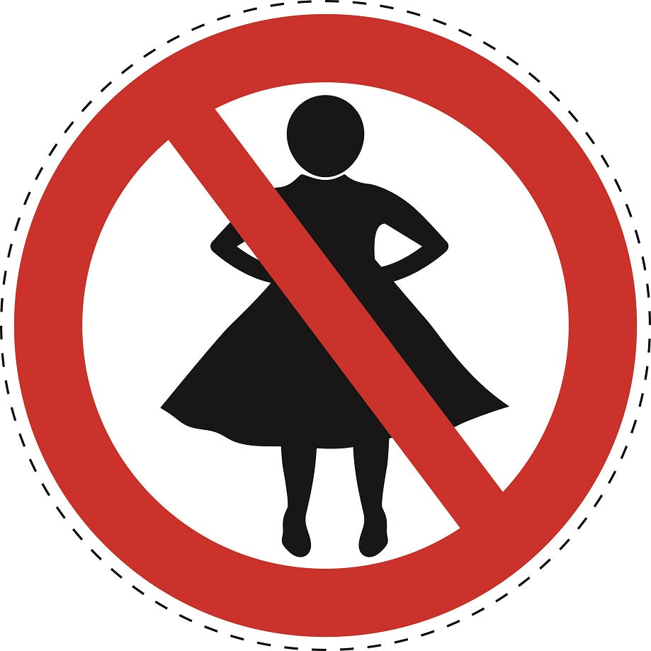 Autocollant d'interdiction "Aucune femme autorisée" en plastiquePVC, ES-SI27300