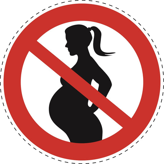 Autocollant d'interdiction "Femmes enceintes interdites" en plastiquePVC, ES-SI27600