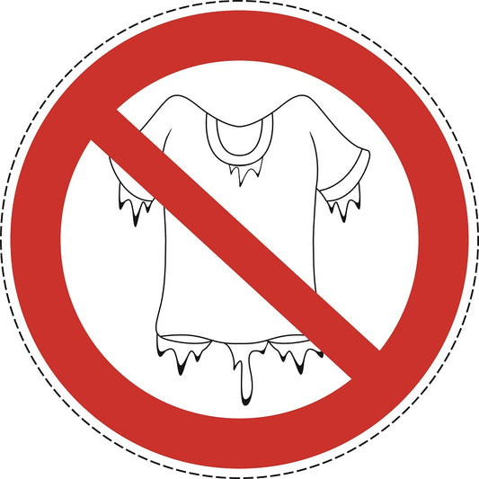 Autocollant d'interdiction "Pas de vêtements mouillés autorisés" en plastique PVC, ES-SI28200