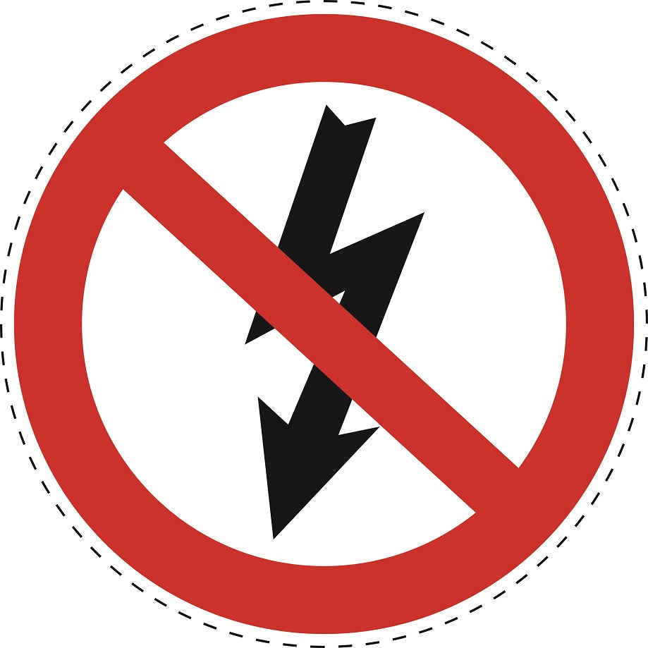 Autocollant d'interdiction "Pas de panneau de danger électrique autorisé" en plastique PVC, ES-SI28900