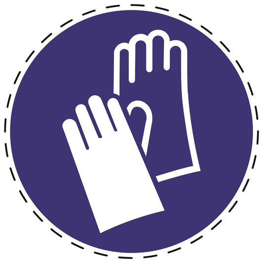Autocollants obligatoires "Utilisez une protection pour les mains" en plastique PVC, ES-SIM029