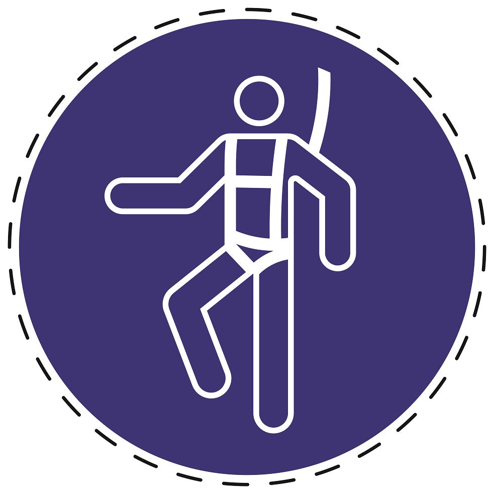 Autocollants obligatoires "Utilisez un harnais de sécurité" en plastique PVC, ES-SIM038