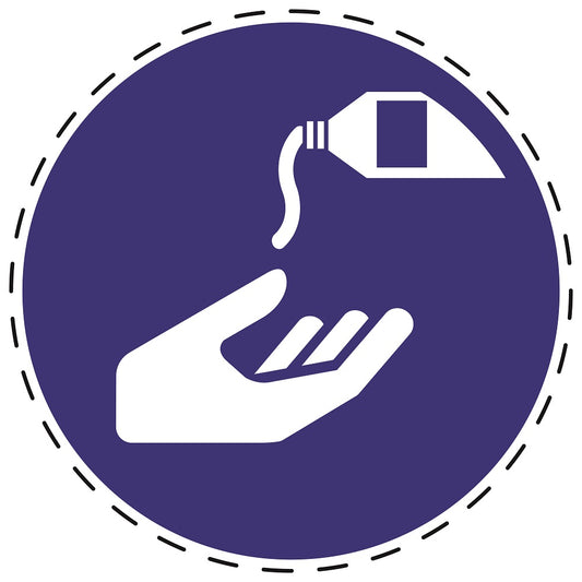 Autocollants obligatoires "Utilisez des produits de protection cutanée" en plastique PVC, ES-SIM042