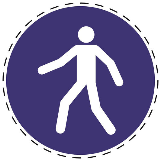 Autocollants obligatoires "Utilisez le trottoir" en plastique PVC, ES-SIM044