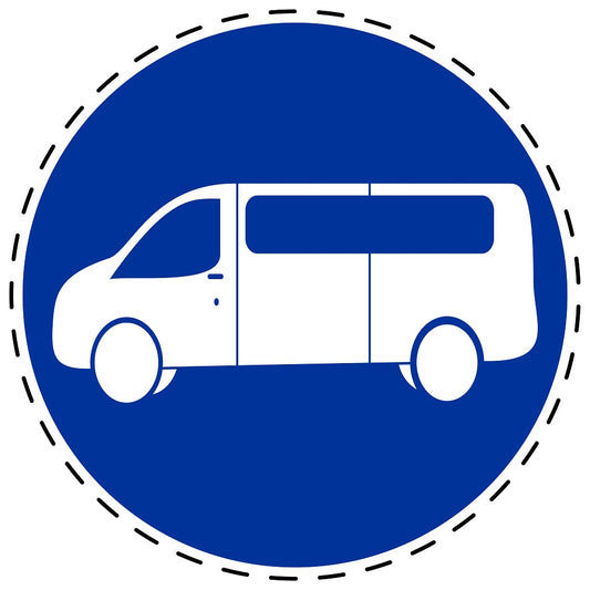 Autocollants obligatoires " Route réservée aux véhicules de circulation régulière" en plastique PVC, ES-SIM1160