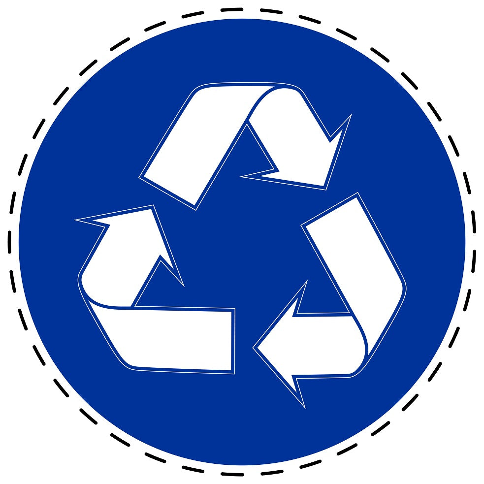 Autocollants obligatoires "Moet worden gerecycled: Doit être recyclé" en plastique PVC, ES-SIM1760