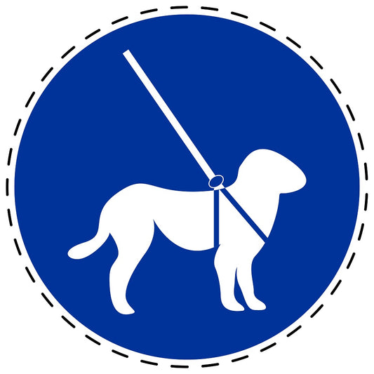 Autocollants obligatoires "Laisse obligatoire pour les chiens" en plastique PVC, ES-SIM1940